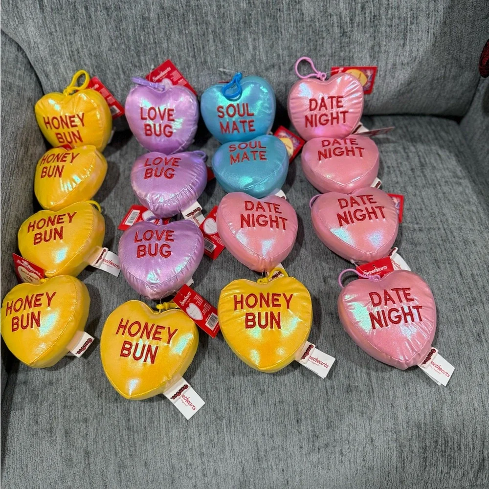 Sweetheart Heart Backpack Clip Memory Foam.Yellow/Pink/Blue/Purple (price per 2)